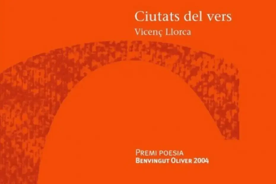 Detall de la coberta de 'Ciutats del vers', de Vicenç Llorca
